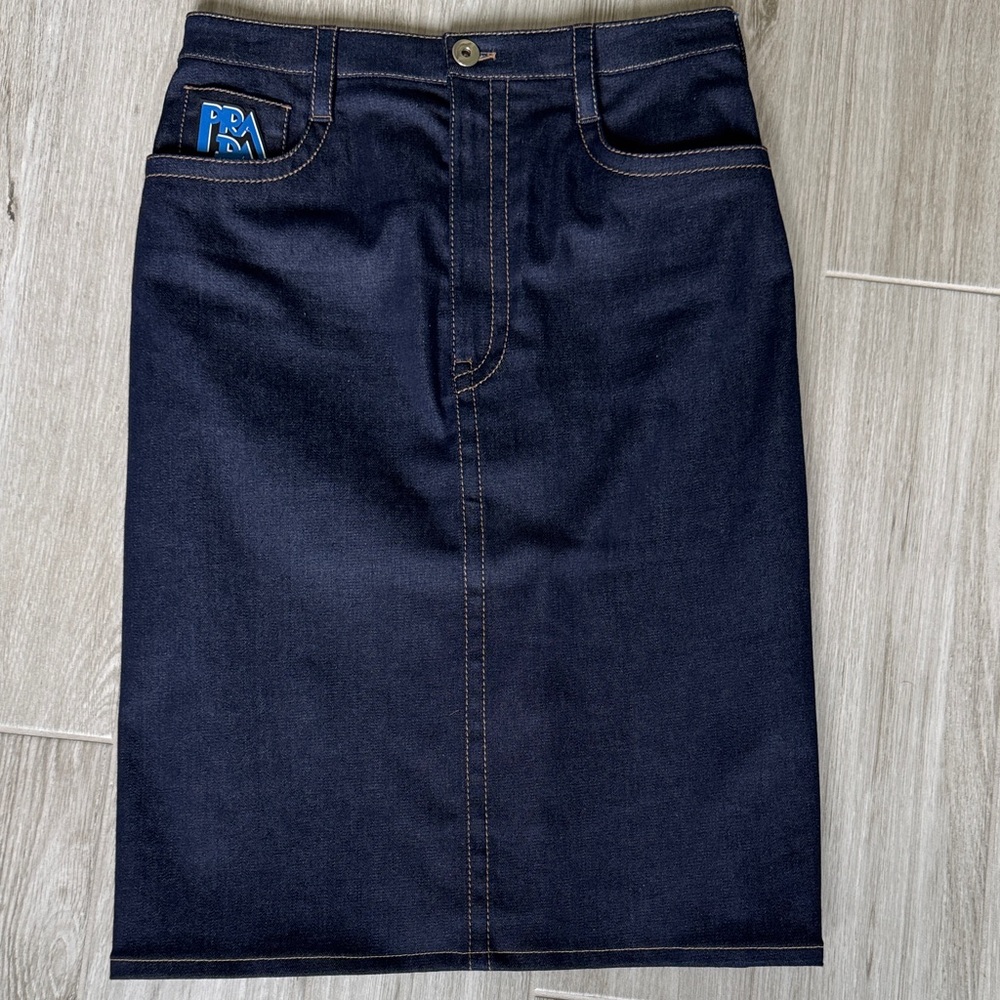 Prada Dark Blue Denim Skirt